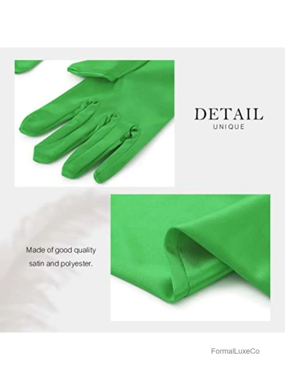 Elbow Length Satin Opera Gloves Women Vintage Party